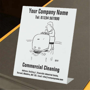 Commercial Cleaning Company Free-Standing Pedestal Sign