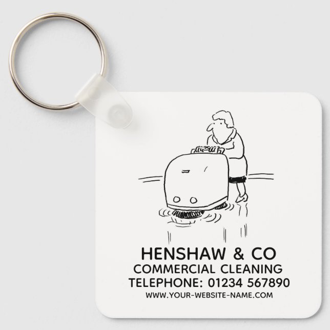 Commercial Cleaning Promotional Keychain (Front)