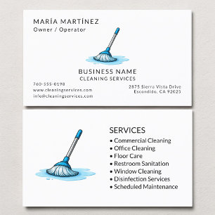 Commercial Cleaning Services Business Card