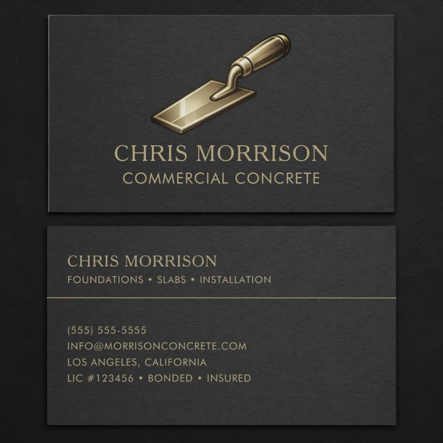 Commercial Concrete Professional Business Card (Creator Uploaded)