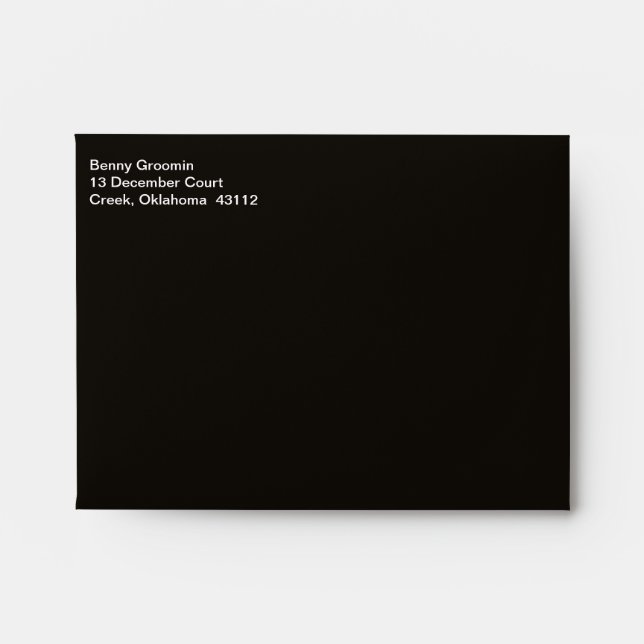 Commercial Contemporary Smoky Black Envelope (Front)