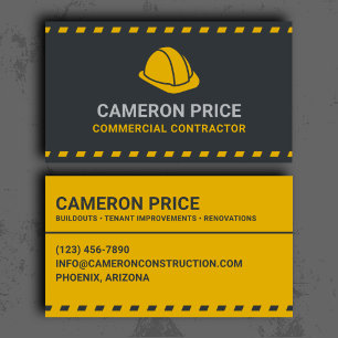 Commercial Contractor Professional Business Card