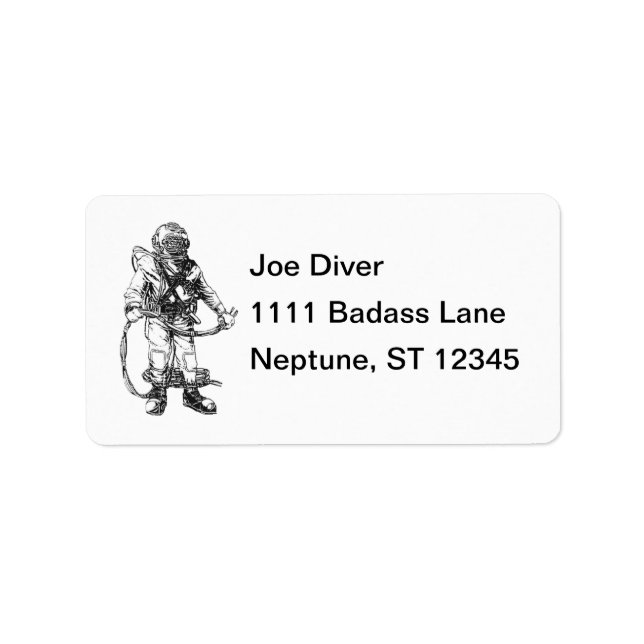Commercial Diving Mailing Label (Front)