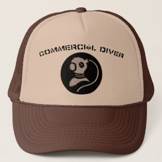 Commercial Diving Patch Hat- black patch Trucker Hat