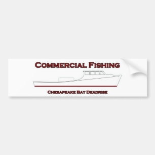 Commercial Fishing Chesapeake Bay Deadrise Boat Bumper Sticker
