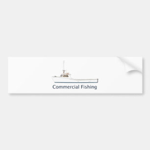 Commercial Fishing deadrise boat Bumper Sticker