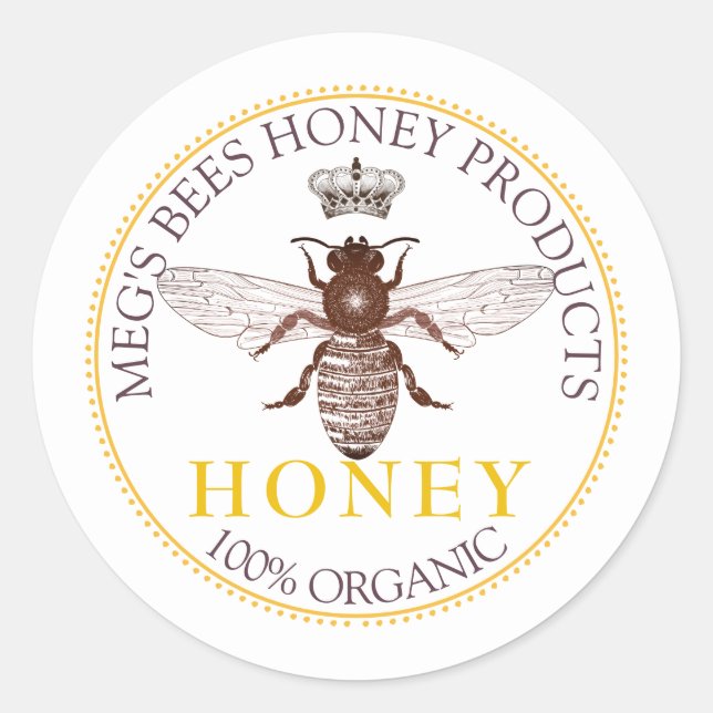 Commercial Honey Product Label Beekeeper Apiary (Front)