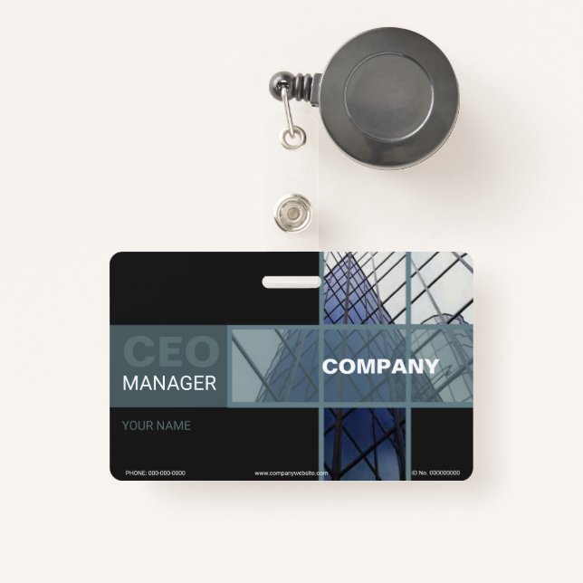 Commercial ID Badge (Front with Retractable)