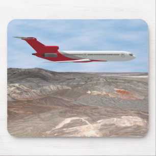 Commercial Jet Aeroplane: 3D Model: Mouse Mat