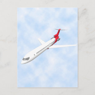 Commercial Jet Aeroplane: 3D Model: Postcard