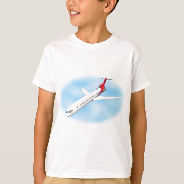 Commercial Jet Aeroplane: 3D Model: T-Shirt (Front)