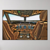 Commercial jet airliner cockpit background