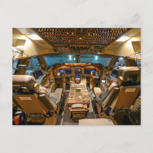 Commercial Jet Cockpit Jigsaw Puzzle Postcard
