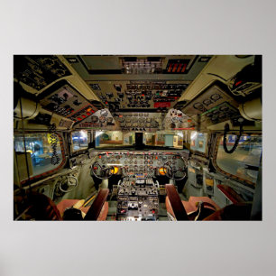 Commercial Jet Cockpit Poster