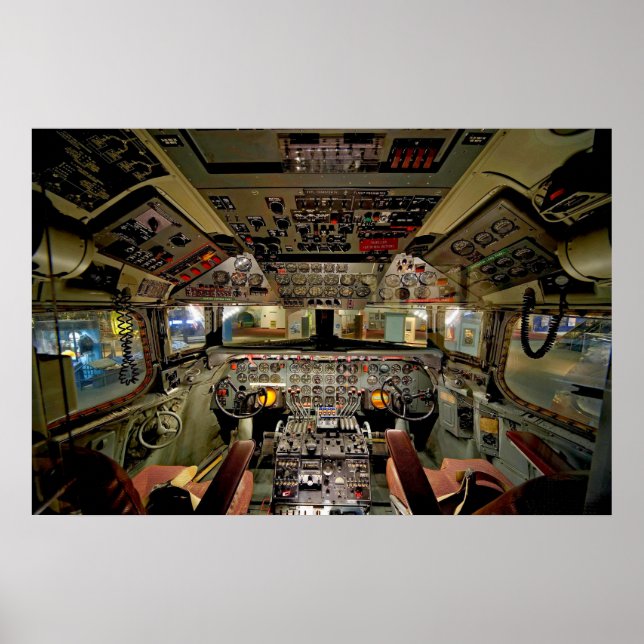 Commercial Jet Cockpit Poster (Front)
