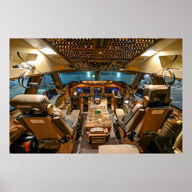 Commercial Jet Cockpit Poster (Front)