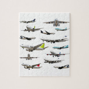 Commercial Jet Variety Pattern Jigsaw Puzzle