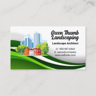 Commercial Landscape   Gardening Business Card
