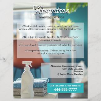 Commercial Office Cleaning Service Business Flyer