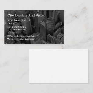 Commercial Office Leasing And Realty Business Card
