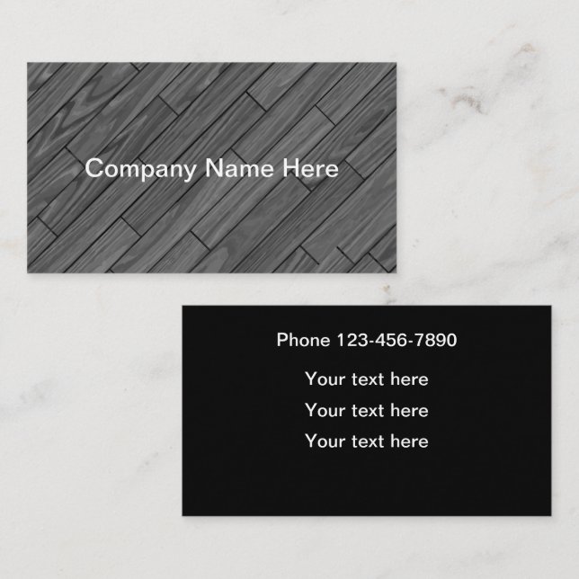 Commercial Or Residential Flooring Business Card (Front/Back)