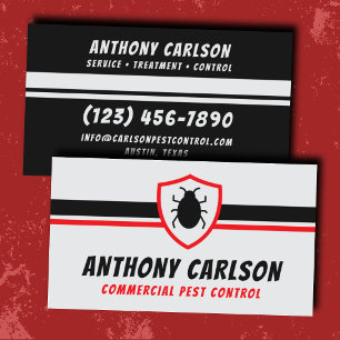Commercial Pest Control Service Business Card