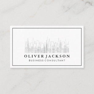 Commercial Real Estate City Downtown Business Card