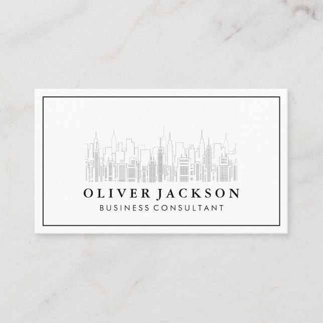 Commercial Real Estate | City Downtown Business Card (Front)