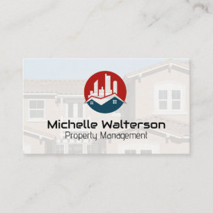 Commercial Real Estate Logo   Property Management Business Card