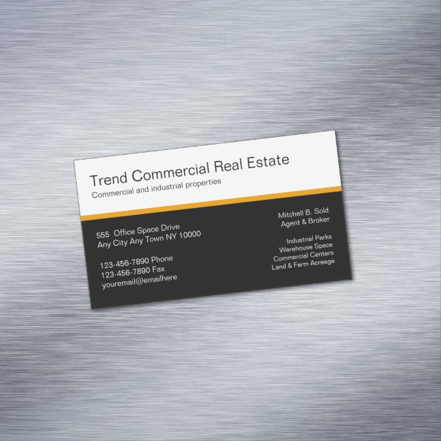Commercial Real Estate Magnetic Business Card (In Situ)