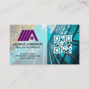 Commercial Real Estate Properties QR Business Card