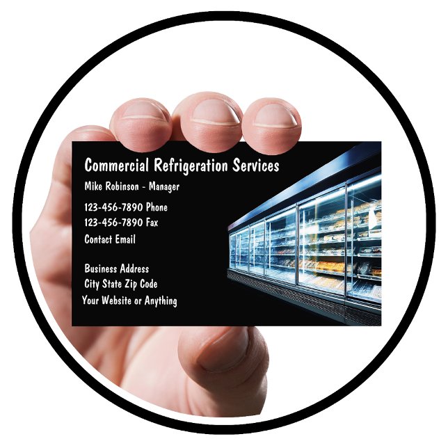 Commercial Refrigeration Contractor  Business Card (Creator Uploaded)