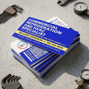 Commercial Refrigeration & HVAC Specialist   Cool Business Card