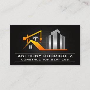 Commercial Residential   Construction Business Card
