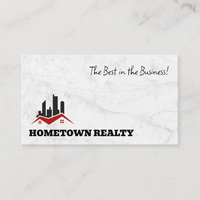 Commercial Residential Logo | Real Estate Business Card (Front)