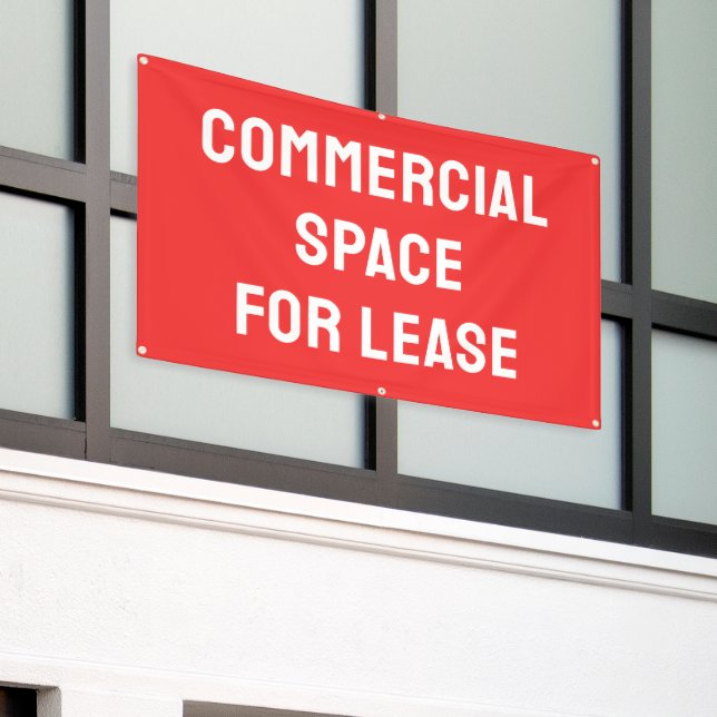 Commercial Space for Lease Banner (Outside Building)