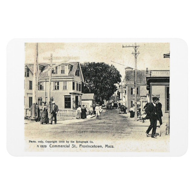Commercial St, Provincetown, Vintage Postcard Magnet (Horizontal)