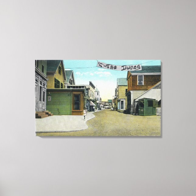 Commercial Street View Canvas Print (Front)