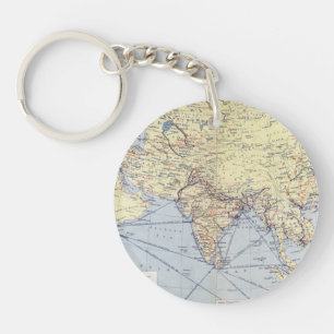 Commercial Trade Routes South Asia Key Ring