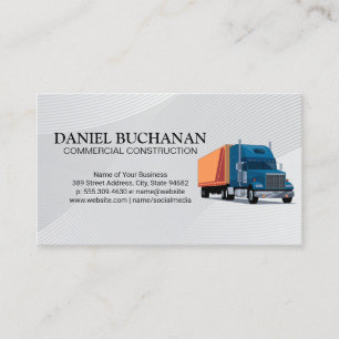 Commercial Trucking Transport Industry Business Card