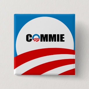 COMMIE 15 CM SQUARE BADGE