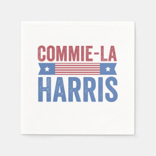 Commie-La Harris 2024 Funny Anti Kamala Harris Napkin