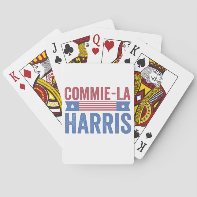 Commie-La Harris 2024 Funny Anti Kamala Harris Playing Cards (Back)