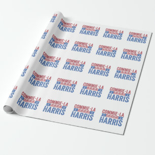 Commie-La Harris 2024 Funny Anti Kamala Harris Wrapping Paper