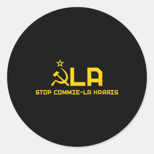 Commie-la Kamala Harris Tim Wheimer Coach 2024 La Classic Round Sticker