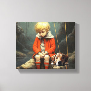 Commiserating Stretched Canvas Print