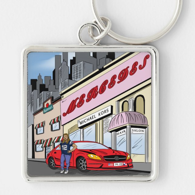 Commission  Comic Design Key Ring (Front)