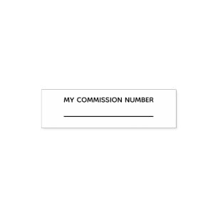 Commission number supplementary notary public self-inking stamp