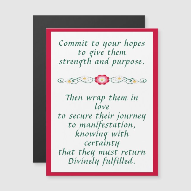 Commit Hope Love Inspirational Card (Front/Back)