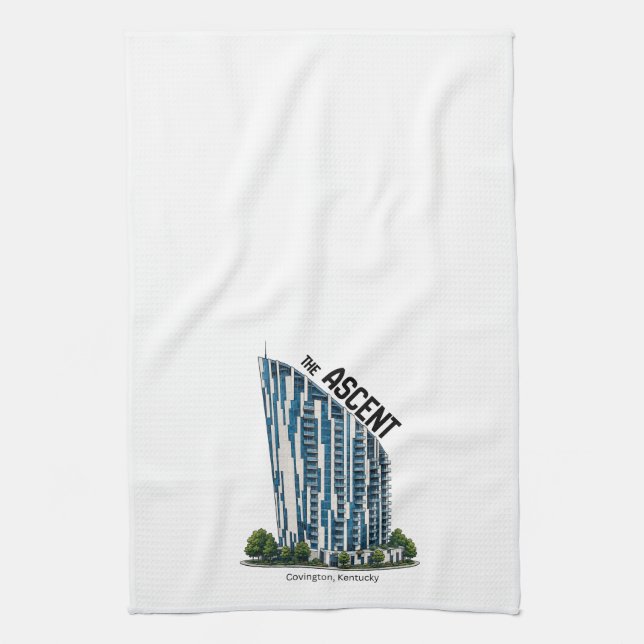 Commit To Be Fit ASCENT t-shirt Tea Towel (Vertical)